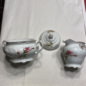 Vintage Wakbrzych Cream and Sugar